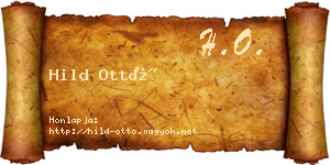Hild Ottó névjegykártya